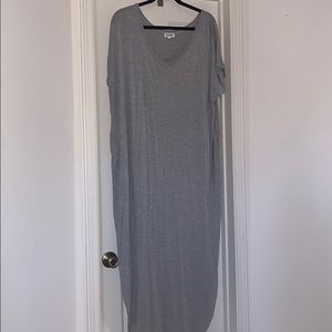 Piko Grey Split sides Maxi dress with pockets